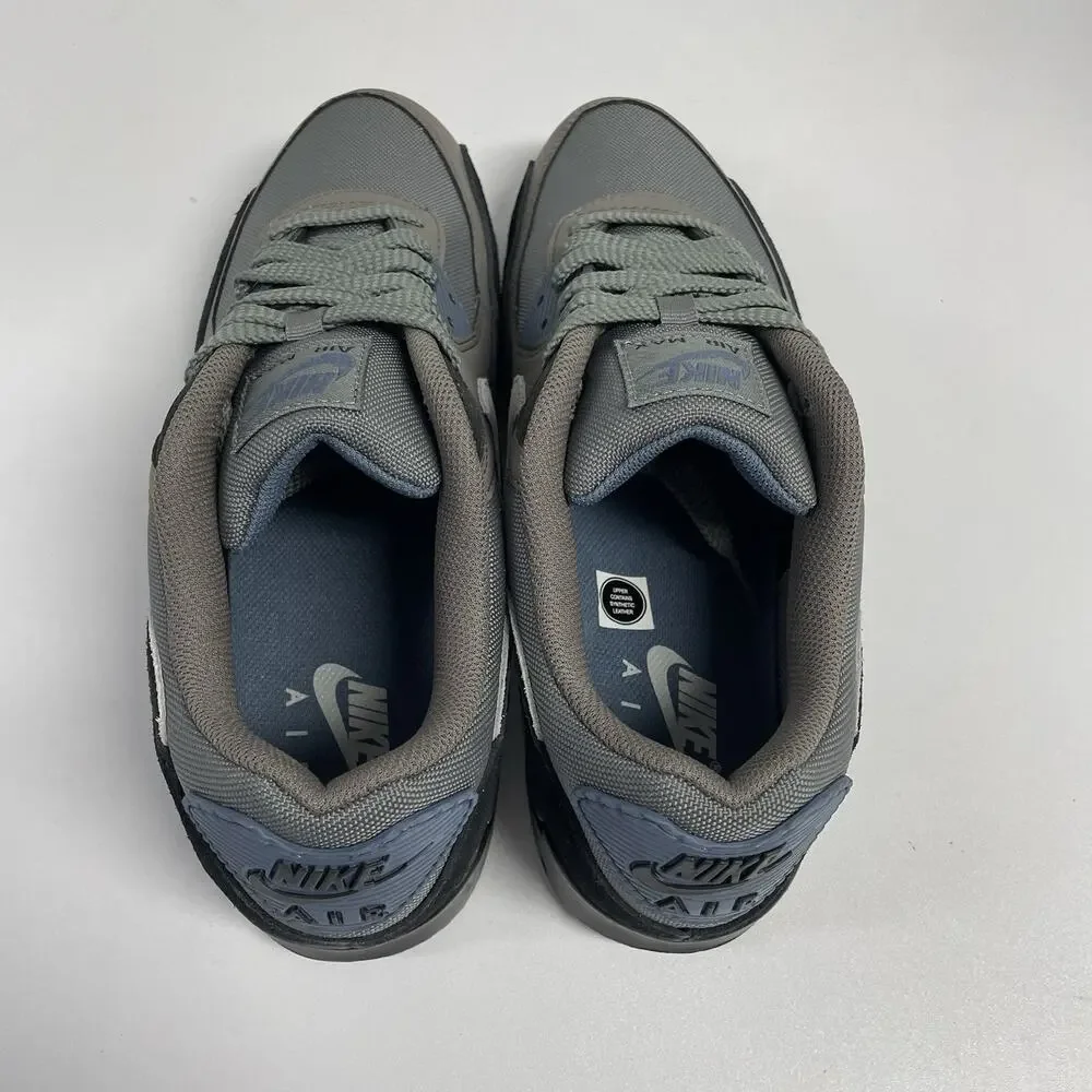 Nike Air Max 90 Smoke Grey Diffused IB6392 001 Size 9.5 Blue Black Mesh Low Top